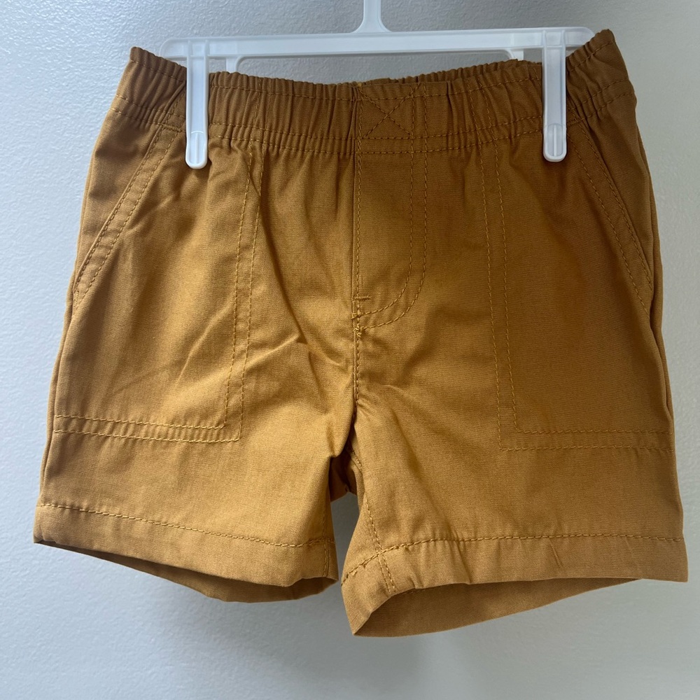 Carter's Baby Toddler Boys Matching Set Plaid Shirt Khaki Shorts 12M NWT - Picture 3 of 4